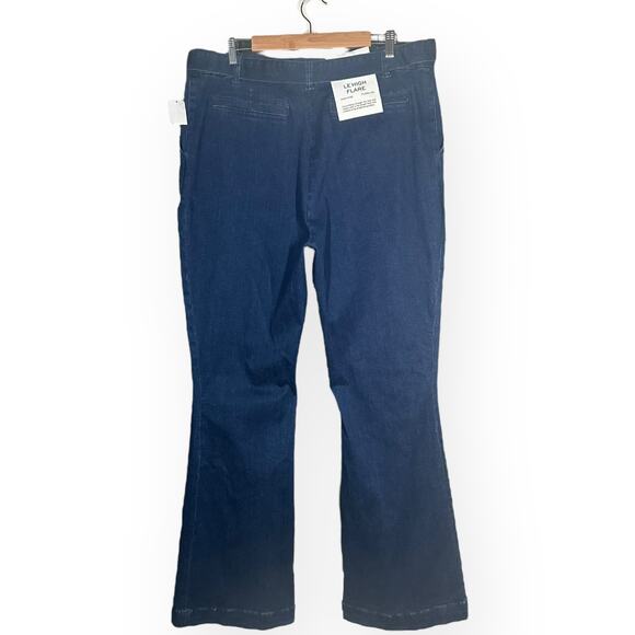 New $228 FRAME D-Belt High Waist Flare Jeans Wide Leg Denim Indigo Blue Bootcut - Picture 10 of 16